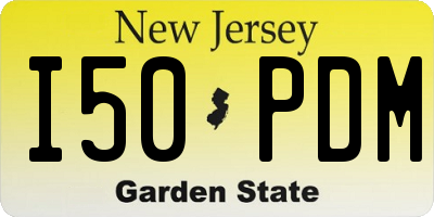 NJ license plate I50PDM