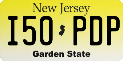 NJ license plate I50PDP