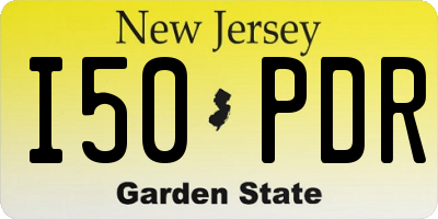 NJ license plate I50PDR