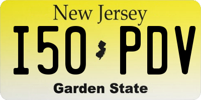 NJ license plate I50PDV
