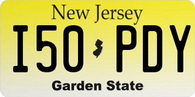 NJ license plate I50PDY