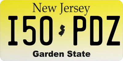NJ license plate I50PDZ