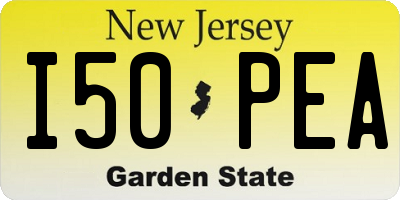NJ license plate I50PEA