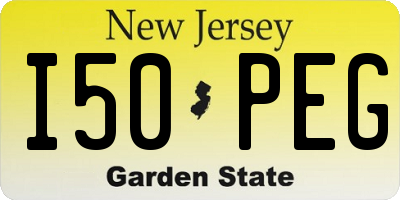 NJ license plate I50PEG