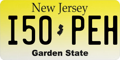 NJ license plate I50PEH