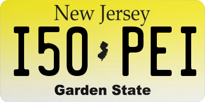 NJ license plate I50PEI
