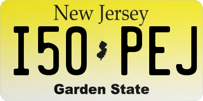 NJ license plate I50PEJ