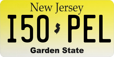 NJ license plate I50PEL