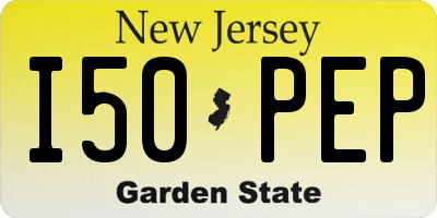 NJ license plate I50PEP