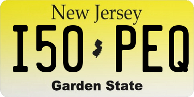 NJ license plate I50PEQ