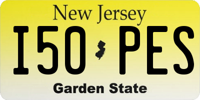 NJ license plate I50PES