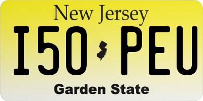NJ license plate I50PEU