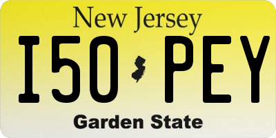 NJ license plate I50PEY