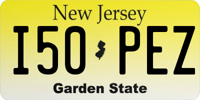 NJ license plate I50PEZ