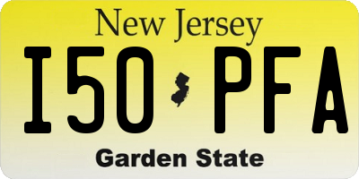 NJ license plate I50PFA