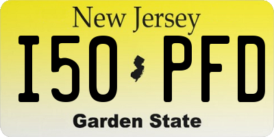 NJ license plate I50PFD