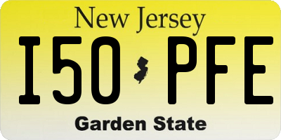 NJ license plate I50PFE