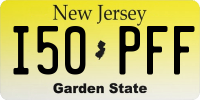 NJ license plate I50PFF