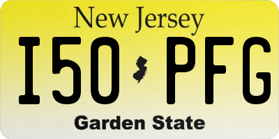 NJ license plate I50PFG