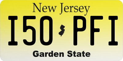 NJ license plate I50PFI