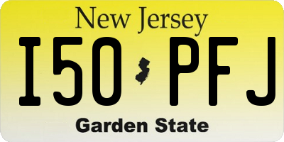 NJ license plate I50PFJ