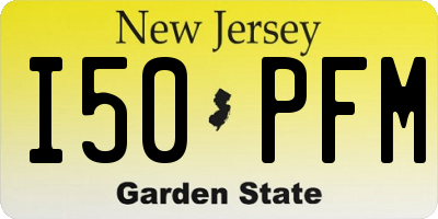 NJ license plate I50PFM