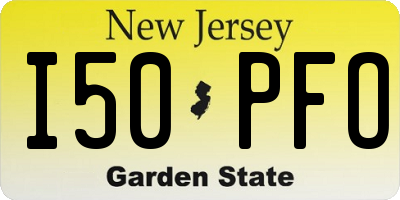 NJ license plate I50PFO