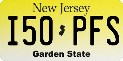 NJ license plate I50PFS
