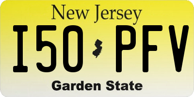 NJ license plate I50PFV