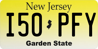 NJ license plate I50PFY