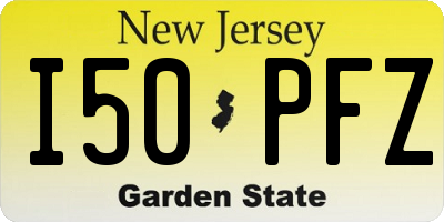 NJ license plate I50PFZ
