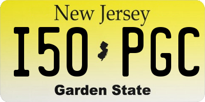 NJ license plate I50PGC