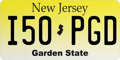 NJ license plate I50PGD