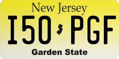 NJ license plate I50PGF