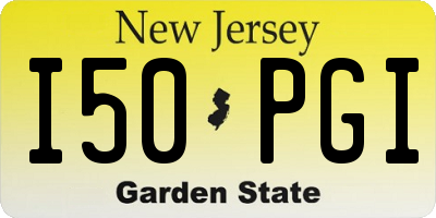 NJ license plate I50PGI