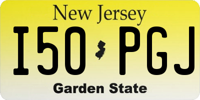 NJ license plate I50PGJ