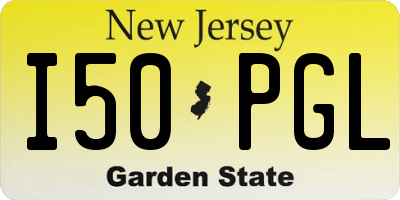 NJ license plate I50PGL
