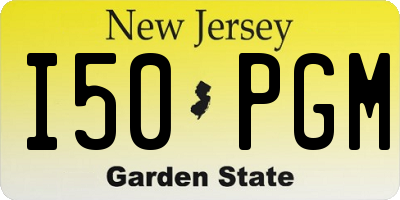 NJ license plate I50PGM