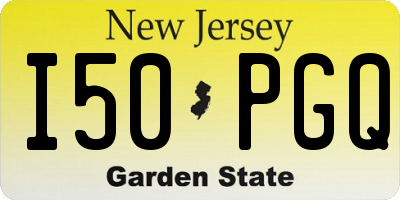 NJ license plate I50PGQ