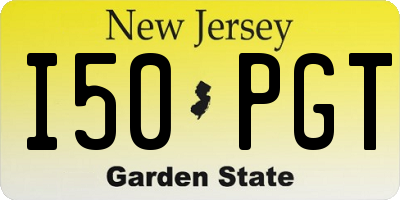 NJ license plate I50PGT