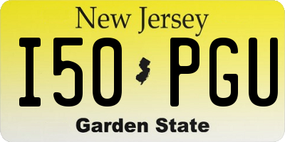 NJ license plate I50PGU