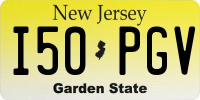 NJ license plate I50PGV