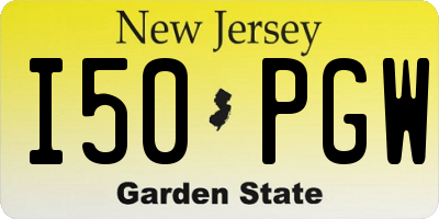 NJ license plate I50PGW