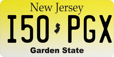NJ license plate I50PGX