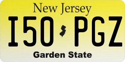 NJ license plate I50PGZ