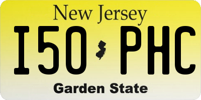 NJ license plate I50PHC