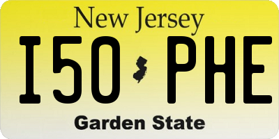 NJ license plate I50PHE