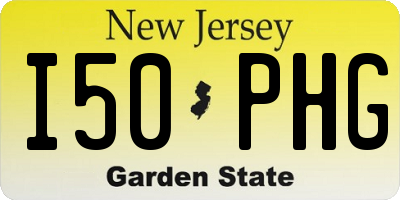 NJ license plate I50PHG