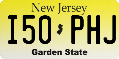 NJ license plate I50PHJ