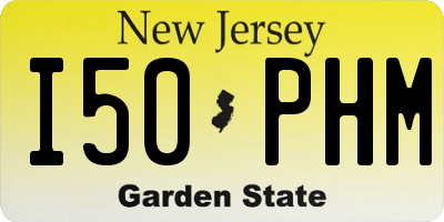 NJ license plate I50PHM